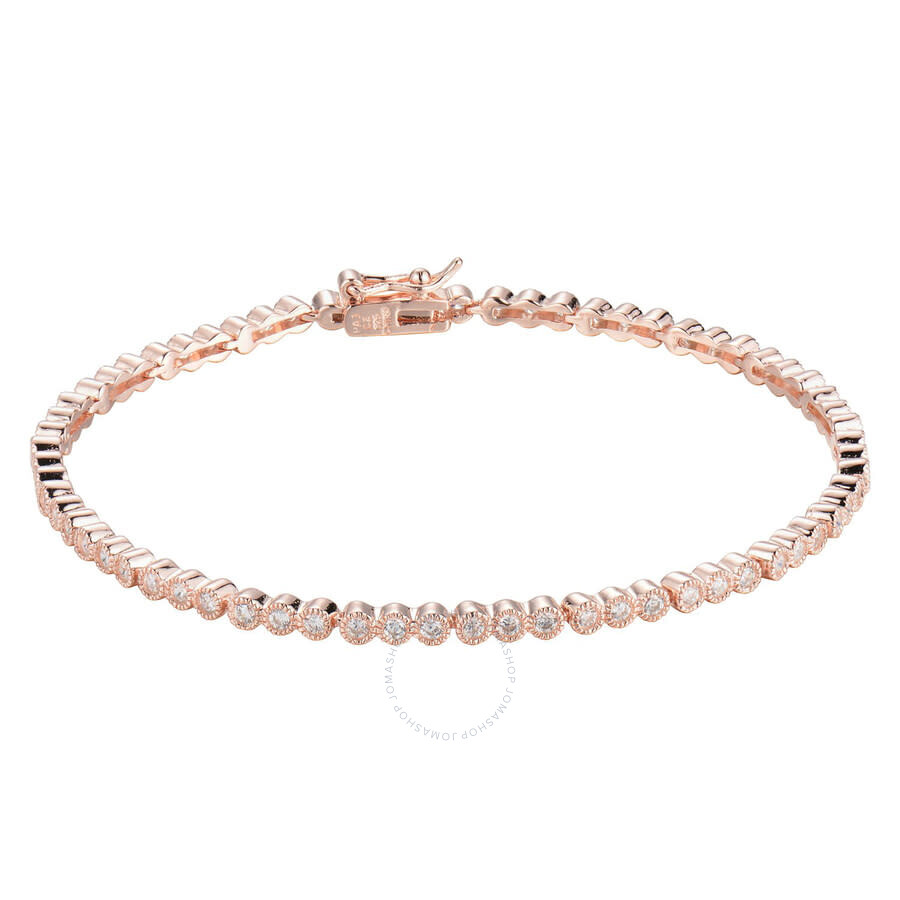 SKU Jewelry Rose Gold Plated Sterling Silver Bracelet SKU Jewelry Rose Gold Plated Sterling Silver Bracelet
